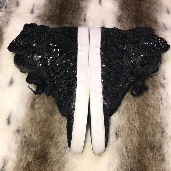 ❤️make a deal sale ❤️ SUPRA black sequence  high-top - Picture 4 of 8